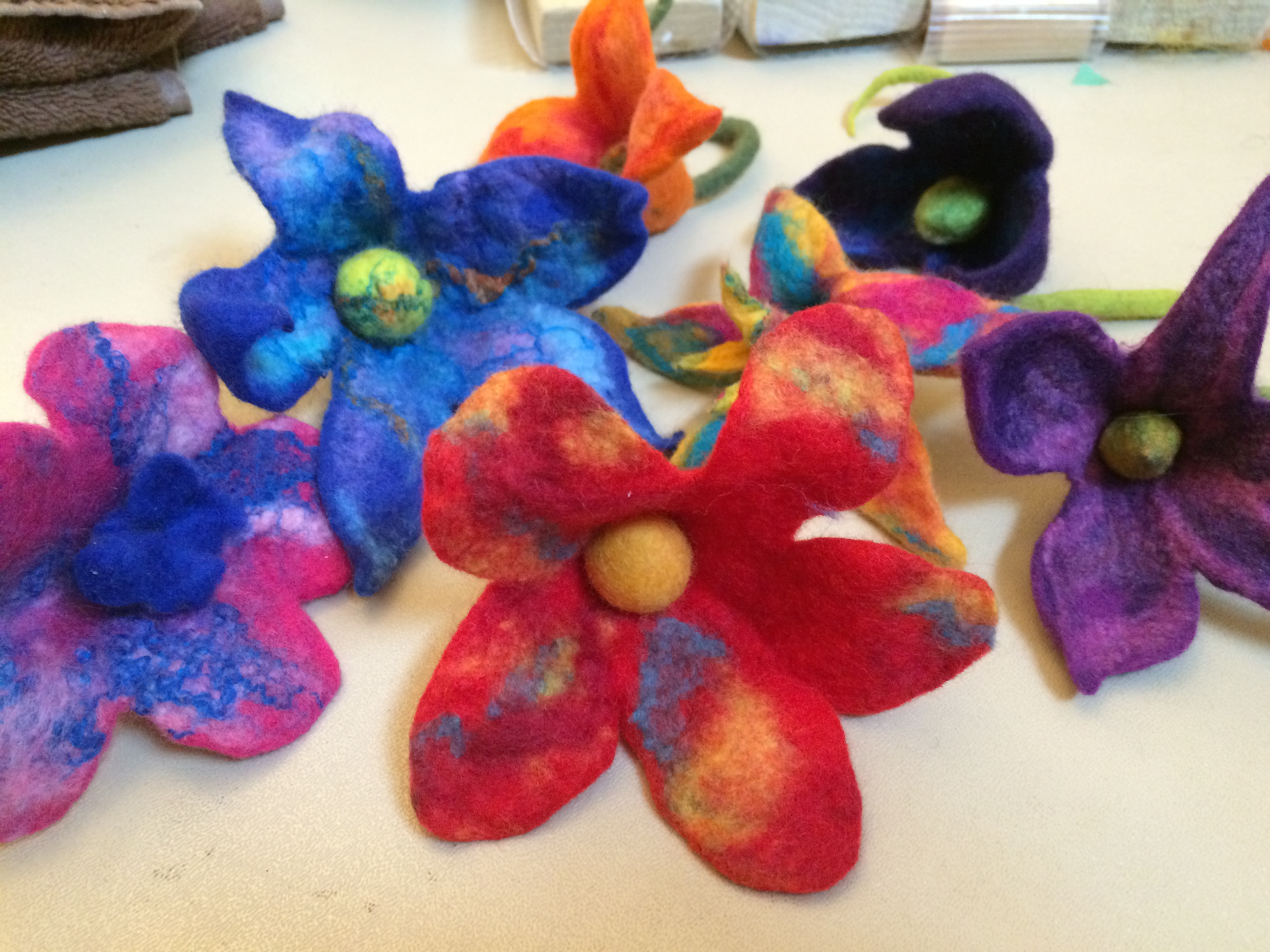 Felted Flowers April 2016